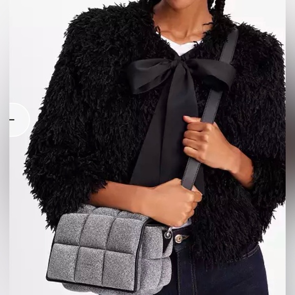 Kate Spade Boxxy Metallic Crossbody Gunmetal Silver NWT MSRP $528 - Picture 2 of 16